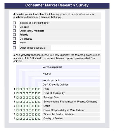 sample research survey questionnaire