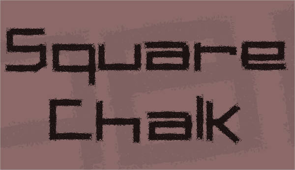square chalk font