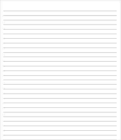 college ruled paper with line spacing