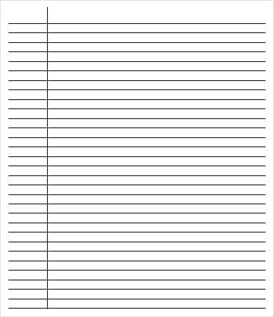 blank college ruled paper