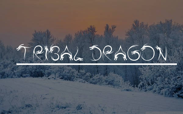 tribal dragon font