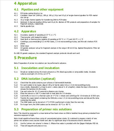 laboratory standard operating procedure template