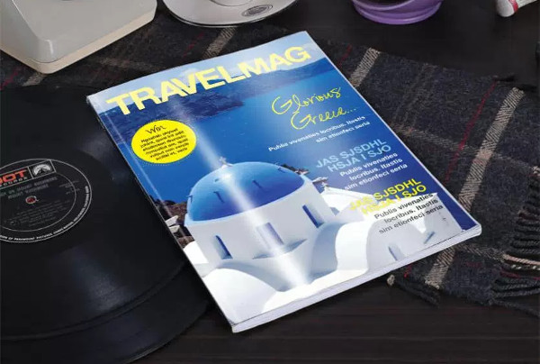 travel magazine template cover