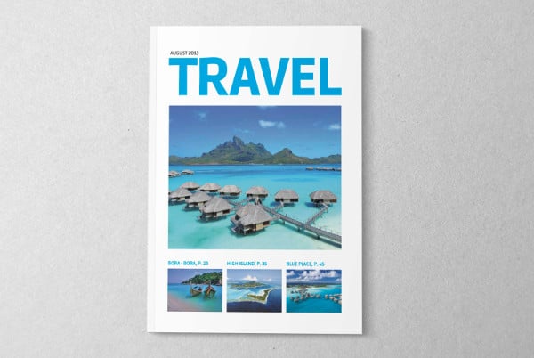 travel magazine photography template