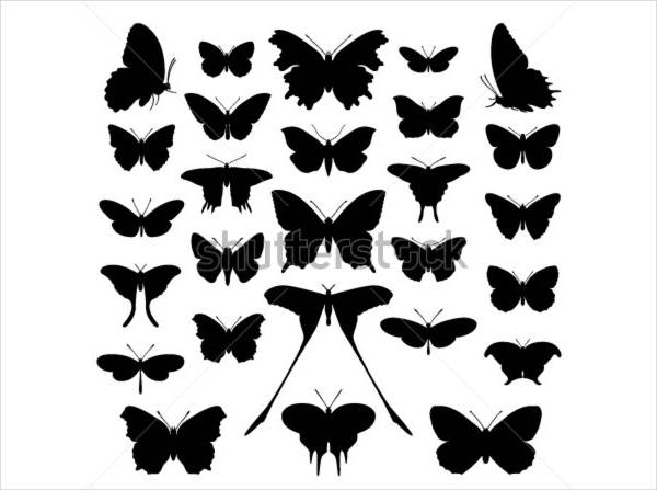 9 best butterfly silhouettes free psd vector eps