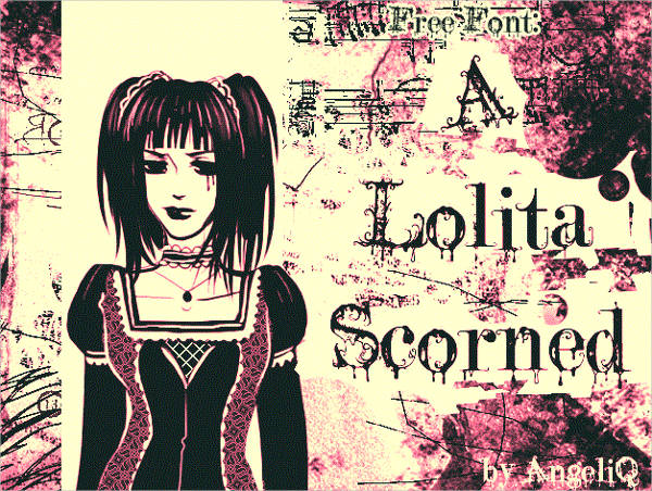 a lolita scorned font