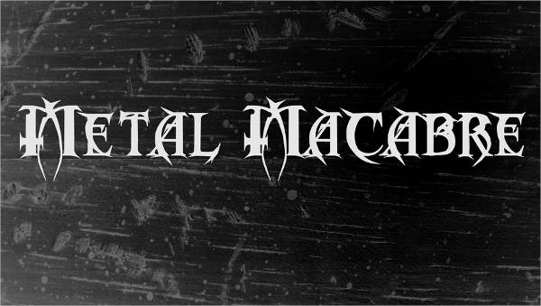 metal macabre font