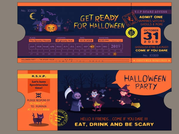 free halloween party invitation