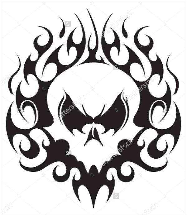 skull tattoo vector