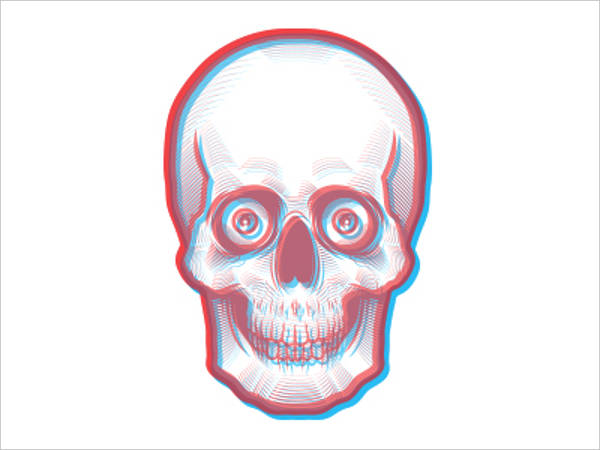 d skull vector