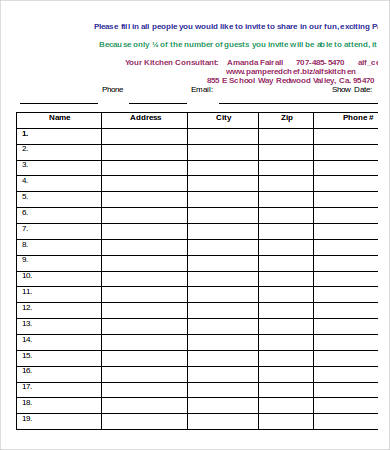 Guest List Guest List Tracker Printable Guest Sheet -  Portugal