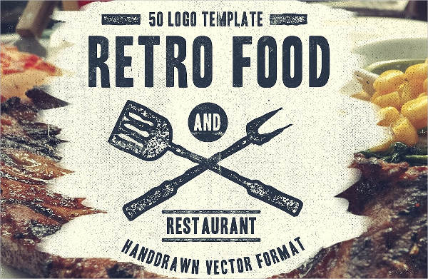retro food logo