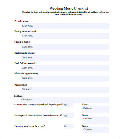 printable wedding checklist 12 free pdf documents download free