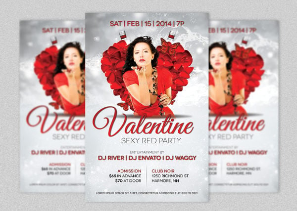 valentines event flyer template