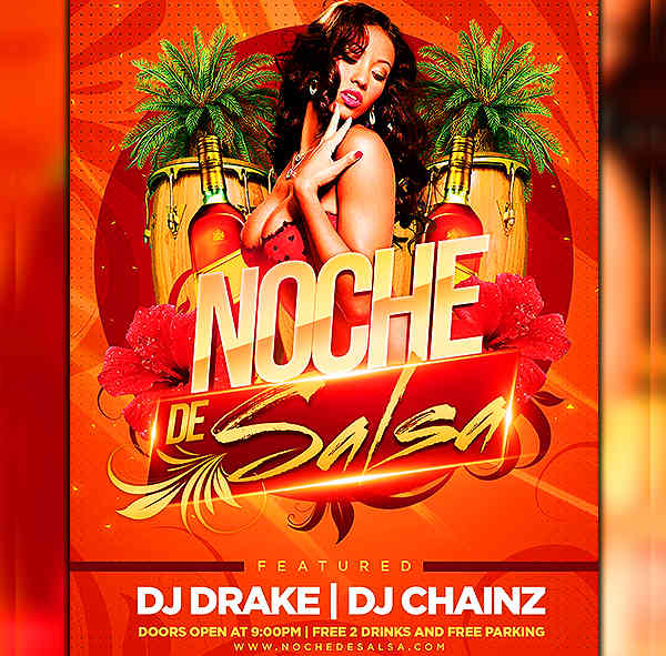 free download salsa party flyer