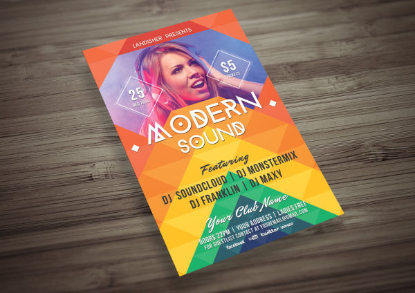 colorful music event flyer