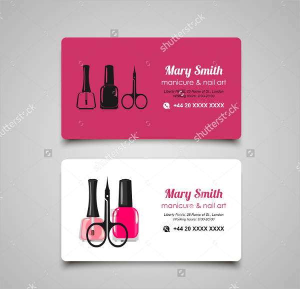 19+ Nail Salon Business Card Templates Word, AI, PSD