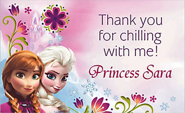 Thank You Card 1 Princess Birthday Invitations Disney Princess Invitations Princess Party Invitations