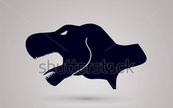 wild dinosaur head silhouette