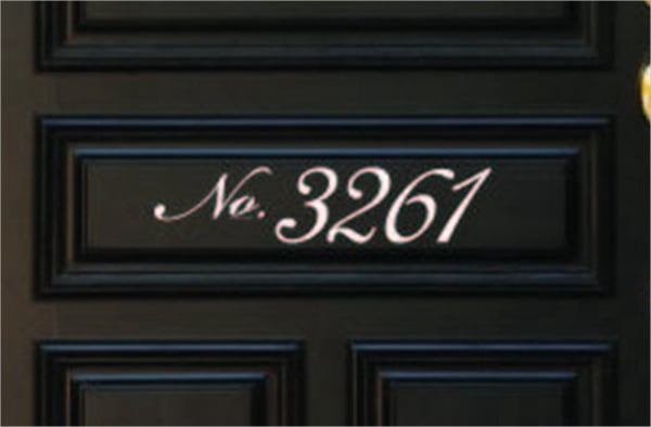 house number stickers