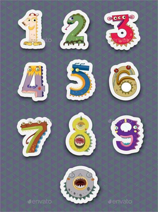 10+ Number Stickers - PSD, AI | Free & Premium Templates