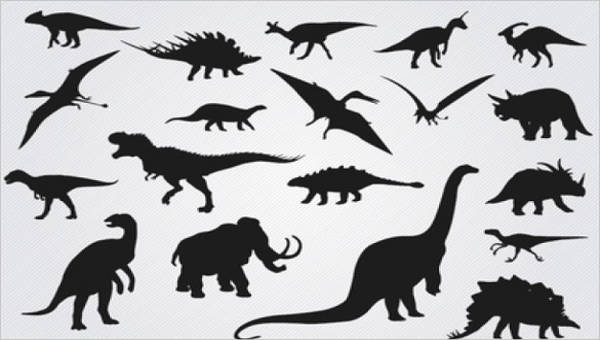9 Wild Dinosaur Silhouettes Free Premium Templates