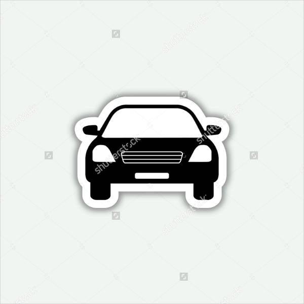 vector car icon sticker