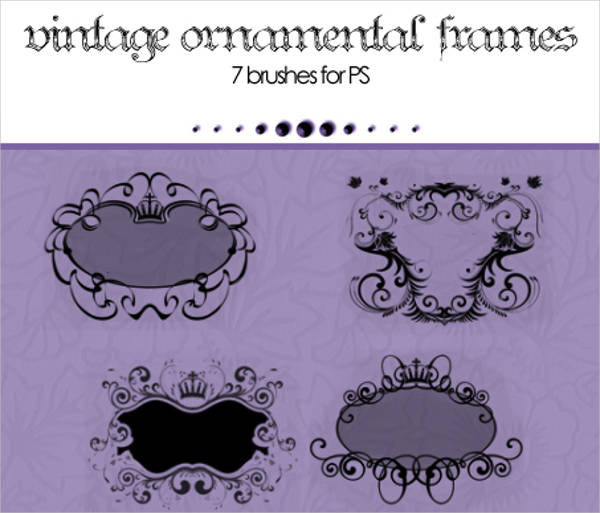 ornament frame brushes photoshop