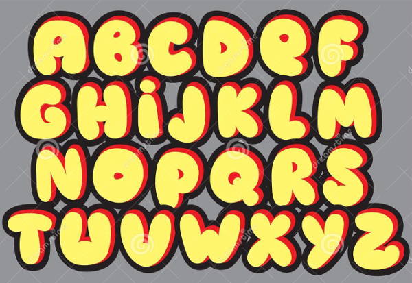 graffiti bubble letters font