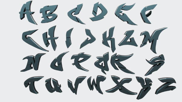 8 Graffiti Alphabet Letters Free PSD Vector EPS Format Download 