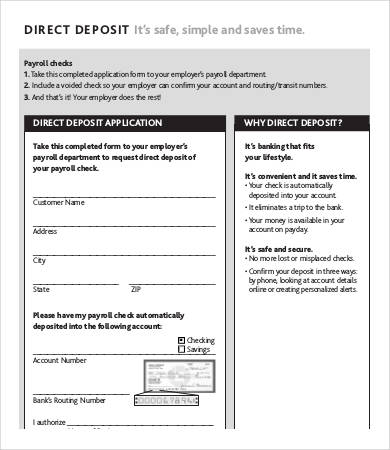chase direct deposit form template