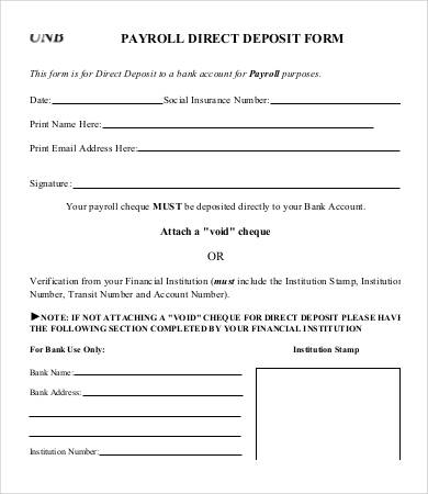 direct deposit form template 9 free pdf documents download free premium templates