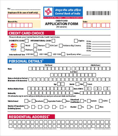 Credit Card Form Template - 9+ Free Sample, Example, Format