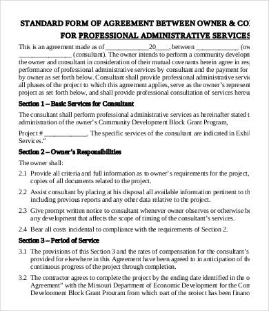 Administrative Services Agreement Template 10  Free Sample Example