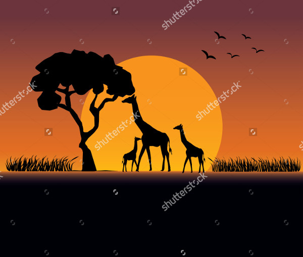 8+ Giraffe Silhouettes - Free Psd, Vector, Eps, Jpg Format Download