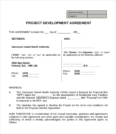 Development Agreement Template 20  Free Word Excel PDF Format Download