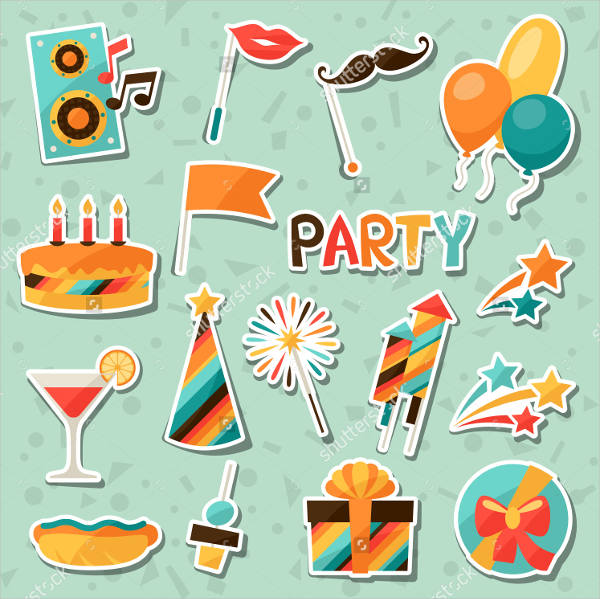 party stickers