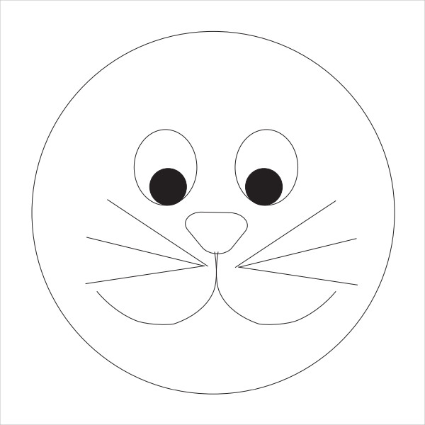 Printable Bunny Face Template