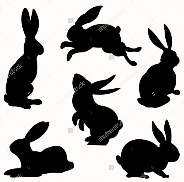 bunny silhouette template