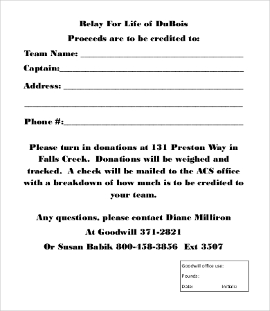 goodwill donation form template