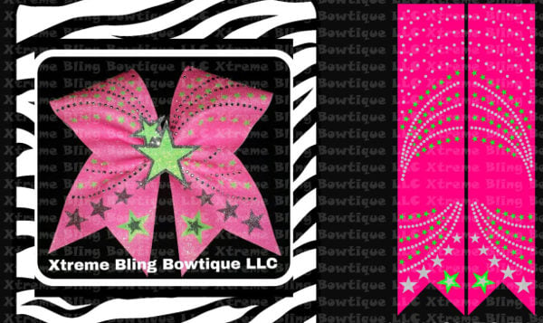 cheer bow template outline