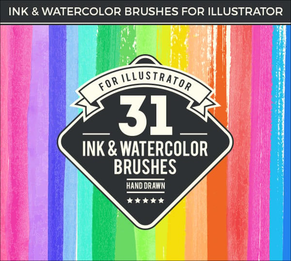 ink and watercolor brushes