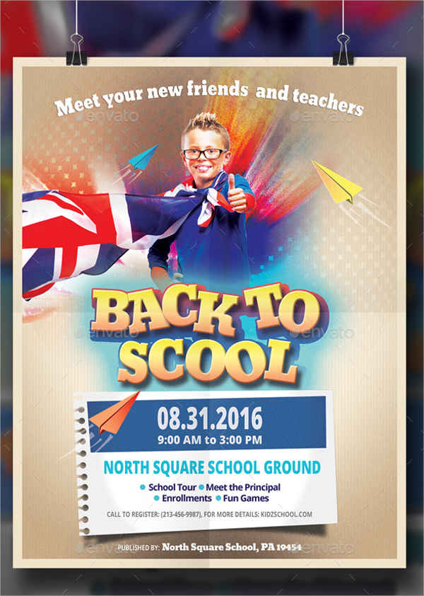 back to school poster template