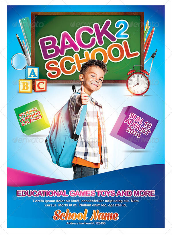 School Poster 12 + Free Templates in PSD, Vector AI, EPS Format Download