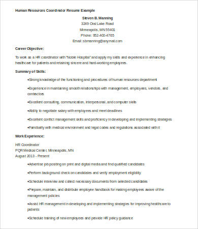 HR Resume - 16+ Free Word, PDF Documents Download