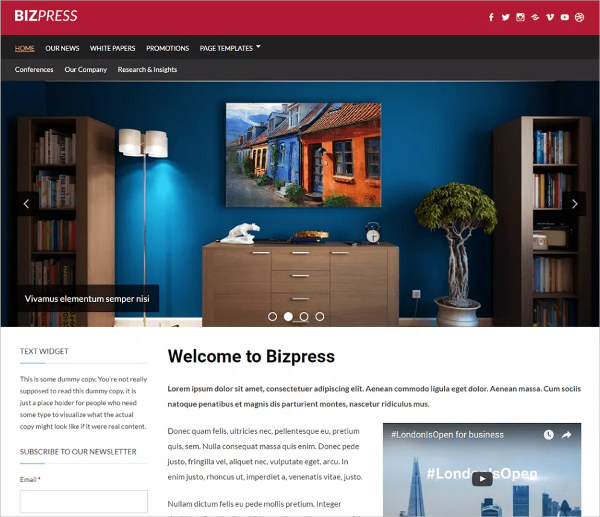 business wordpress theme