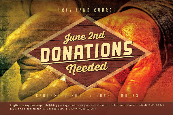 church donation flyer