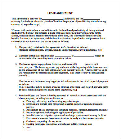 17 simple lease agreement templates word pdf pages free