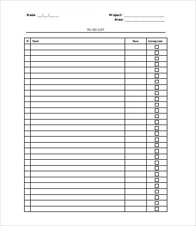 Free Printable Blank Checklist - PRINTABLE TEMPLATES