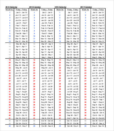 Printable Weekly Calendar Template - 19+ Free PDF Documents Download